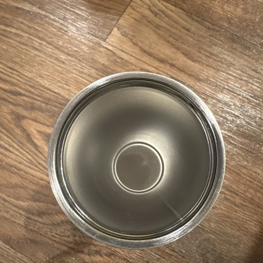 Starbucks Black Silver Off Centered Circles Stainless Steel Cup 24 oz Tumbler